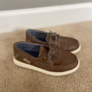 Boys' Brown Faux Leather Boat Shoes - American Eagle Outfitters
